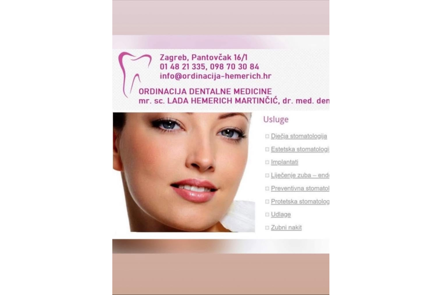 Ordinacija dentalne medicine mr.sc. Lada Hemerich Martinčić, dr.med.dent.
